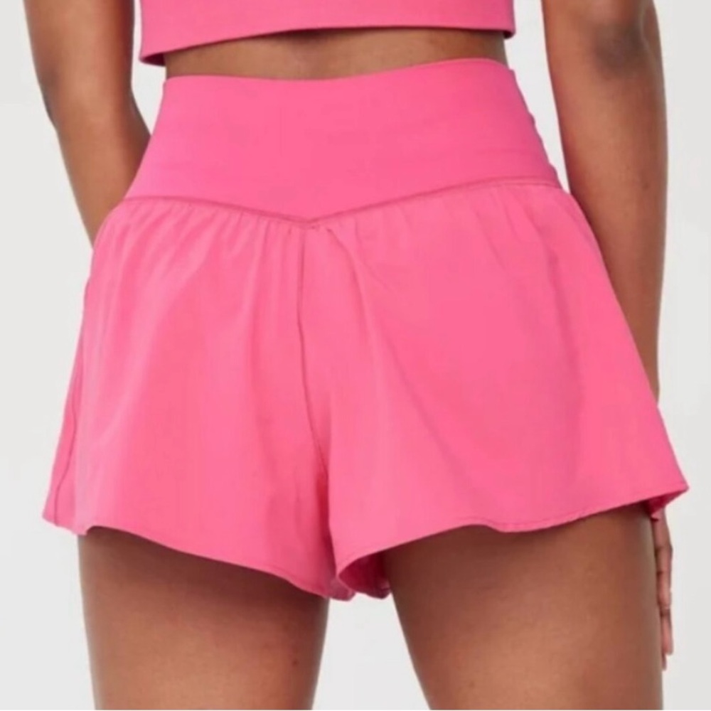 OFFLINE by Aerie | Real Me Crossover Shorts in Hot Pink - Picture 3 of 3